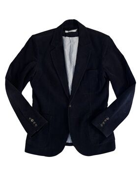 Shades of Grey Micro Cord Navy Blazer - Classic Single-Breasted Jacket